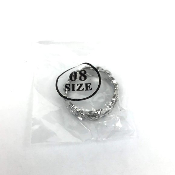 NEW 925 Sterling Silver Flower Leaves Ring Sz 8 & 9 - Picture 6 of 8